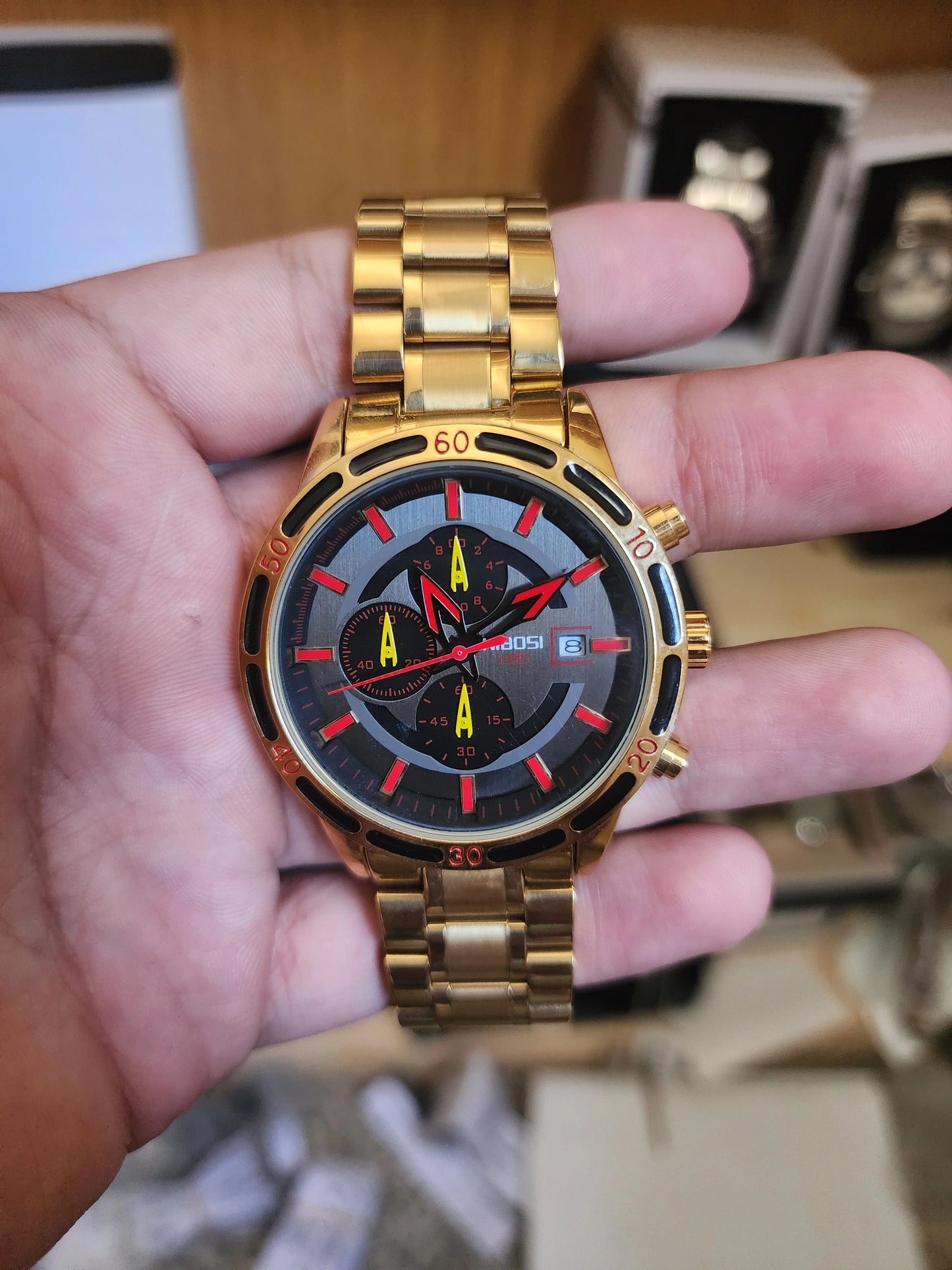 NIBOSI gold red touch