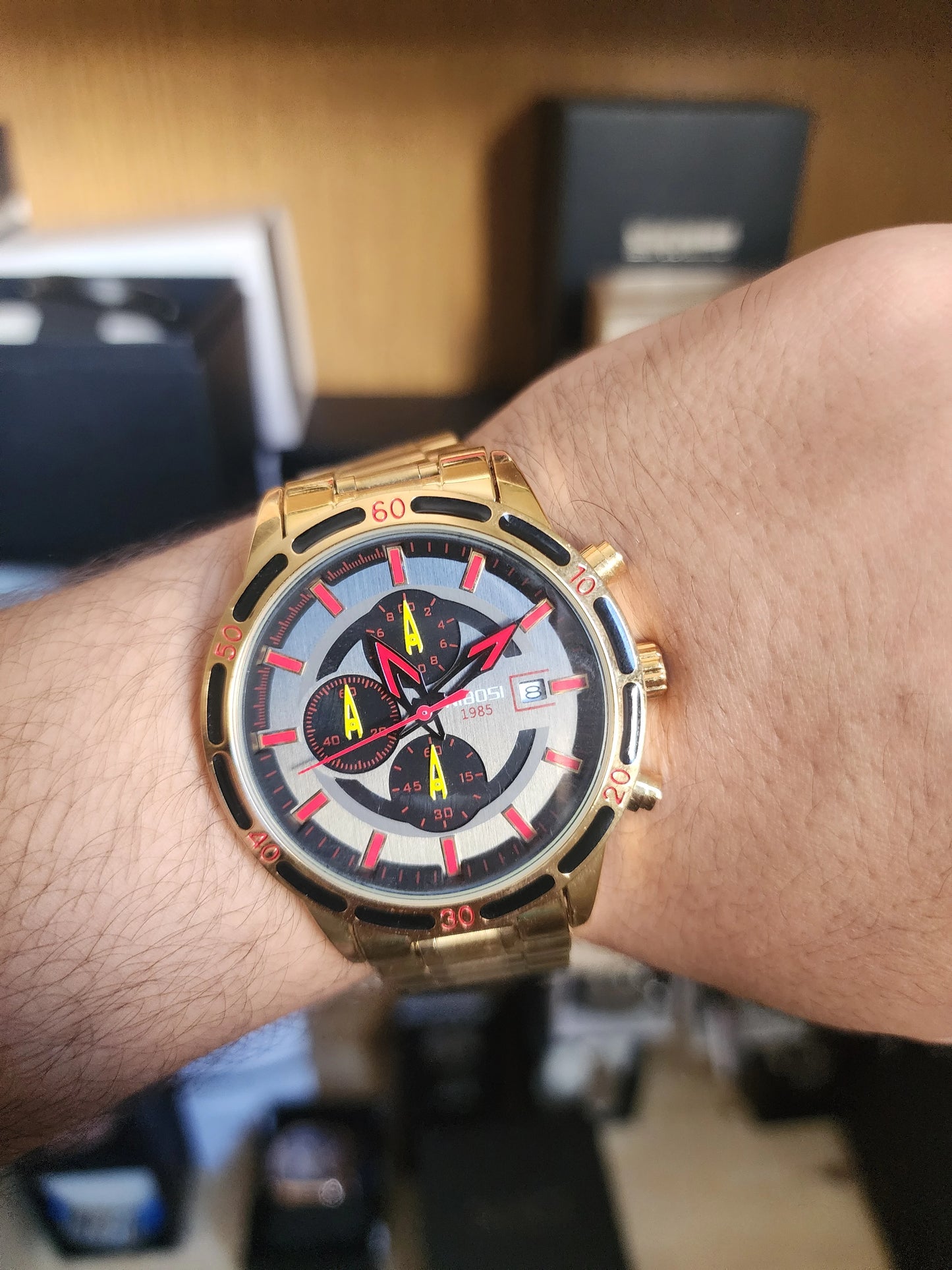 NIBOSI gold red touch