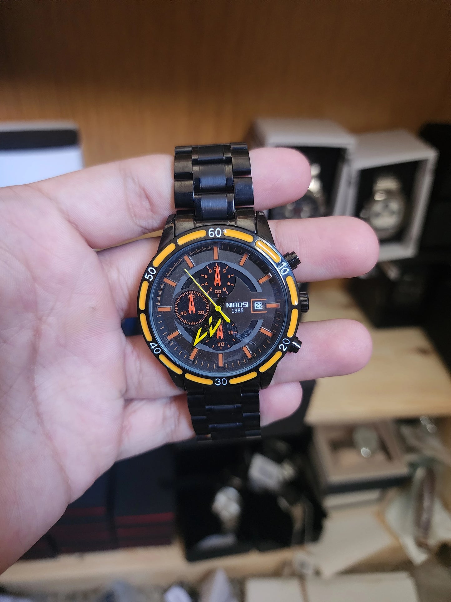 NIBOSI black orange touch