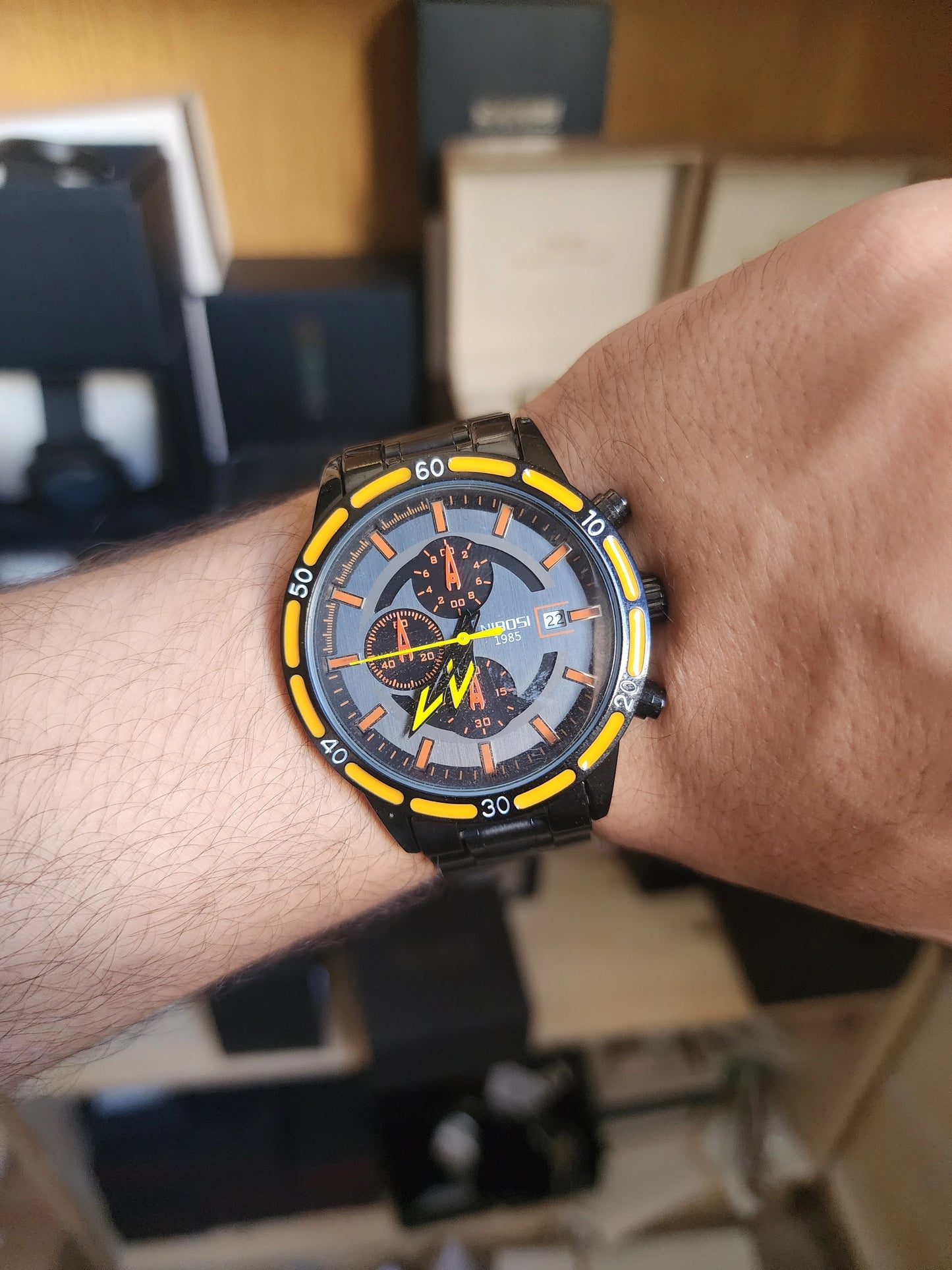 NIBOSI black orange touch