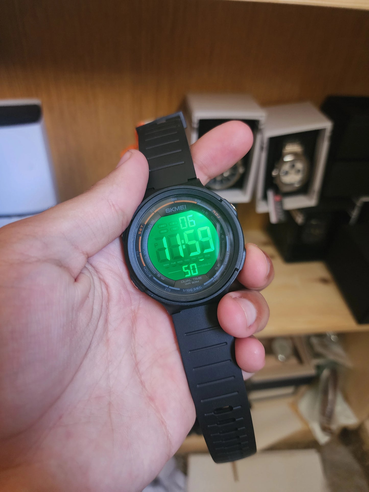 Skmei water resist black series