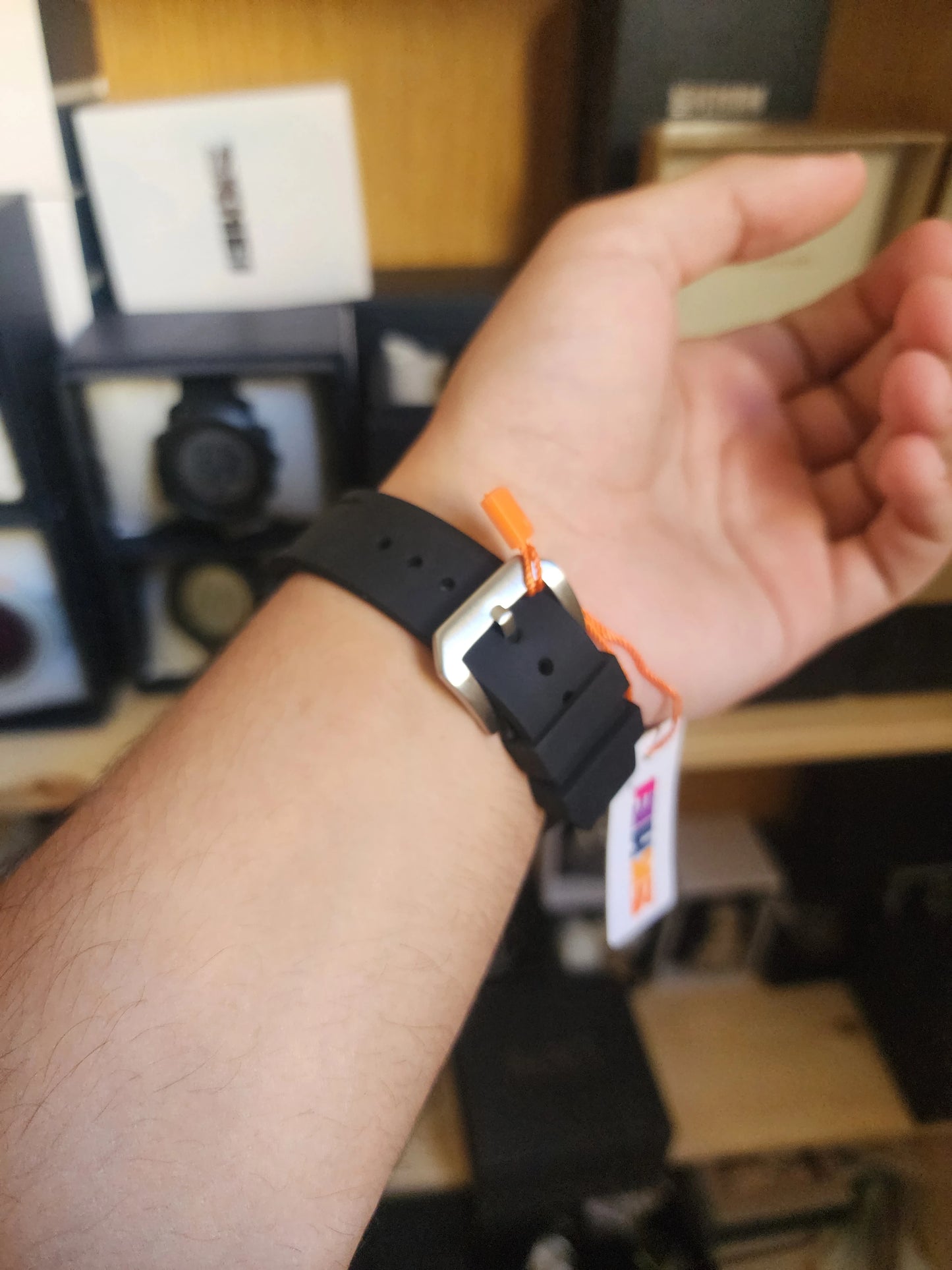 Skmei large black silicone