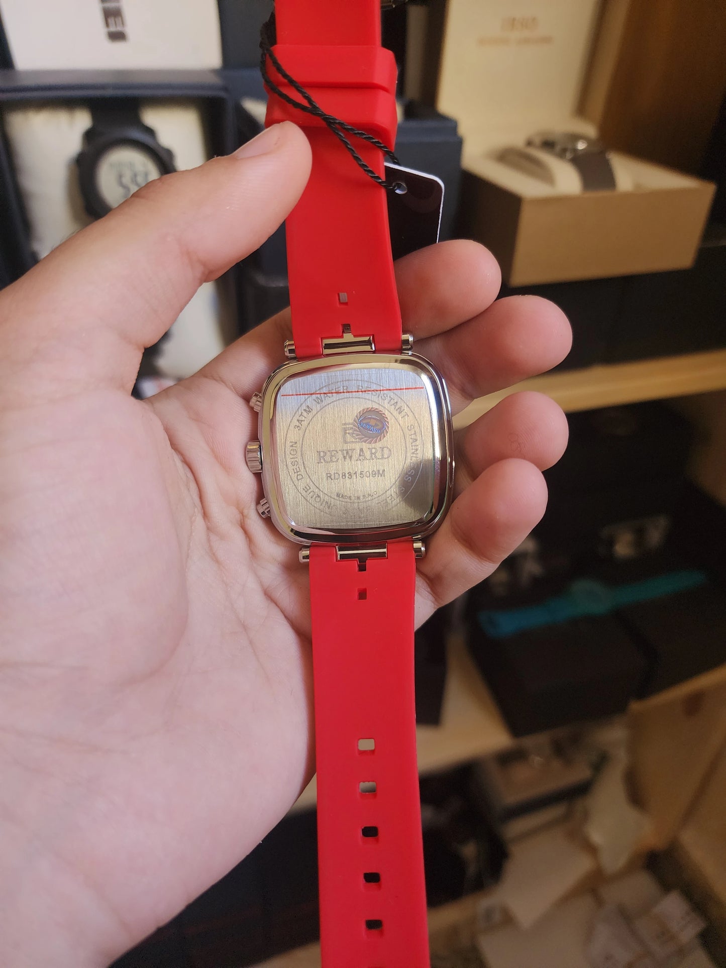 Reward red silicone bracelet