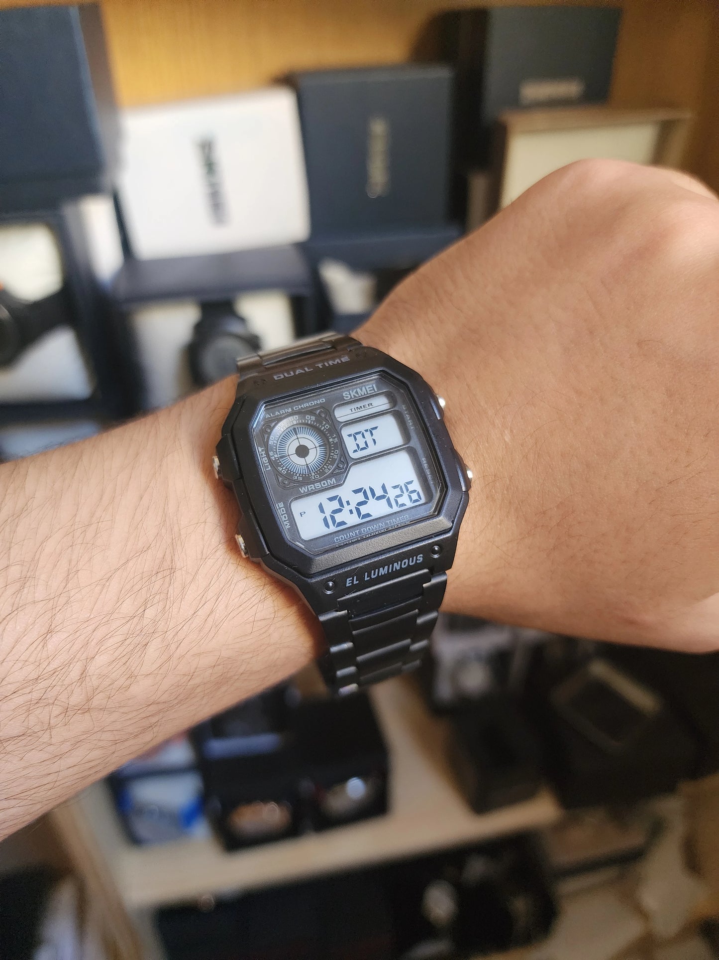 Skmei electronic full black