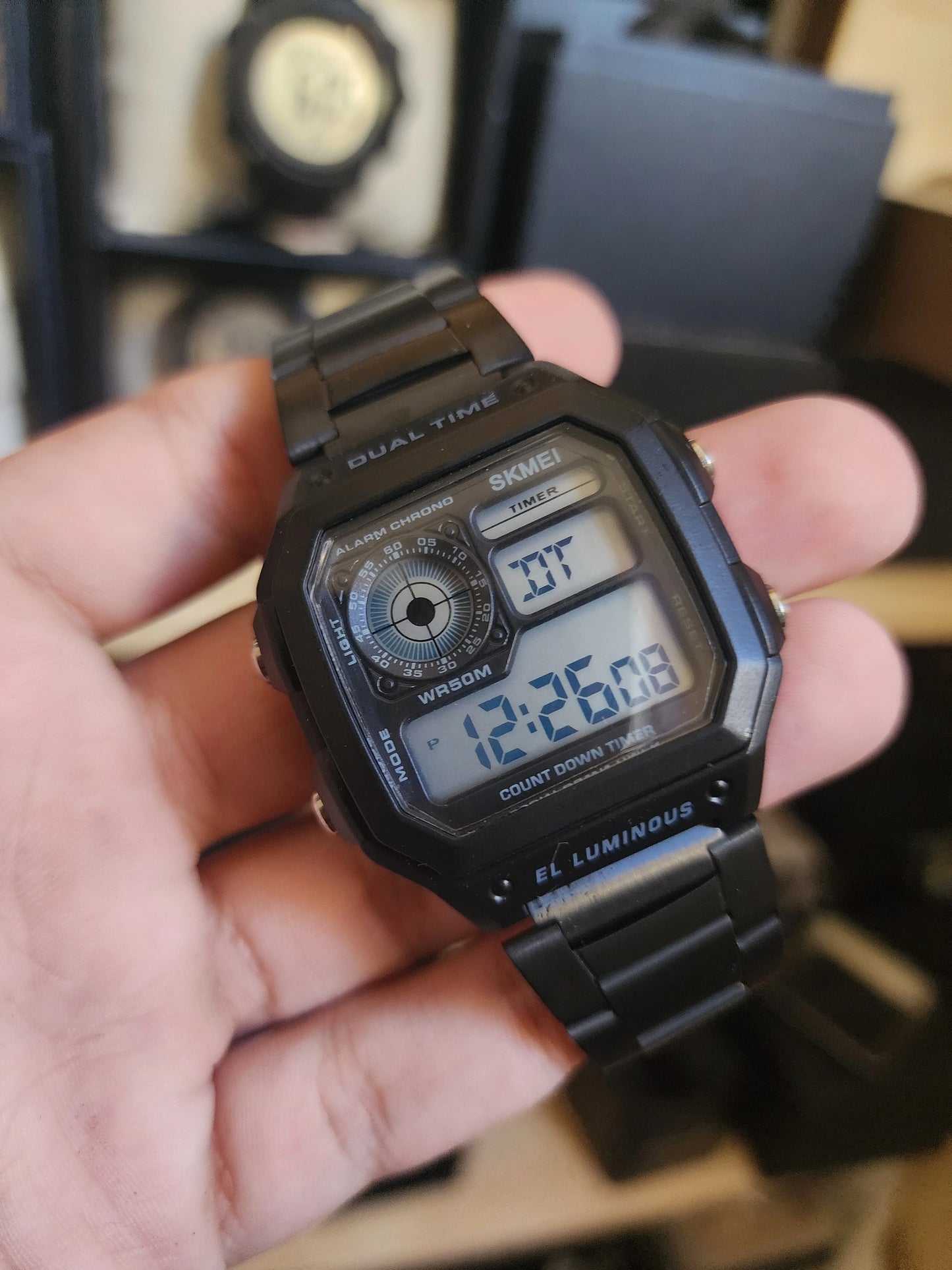 Skmei electronic full black