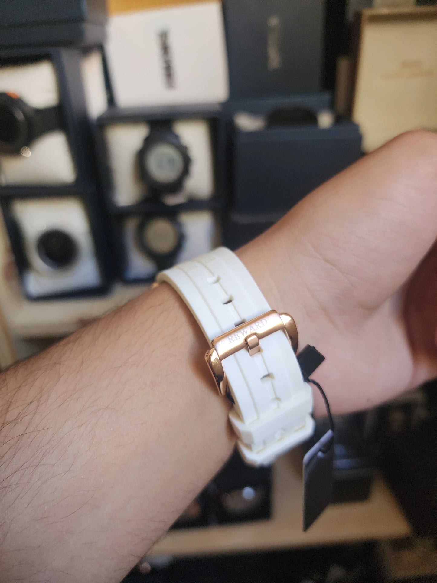 Reward white silicone bracelet