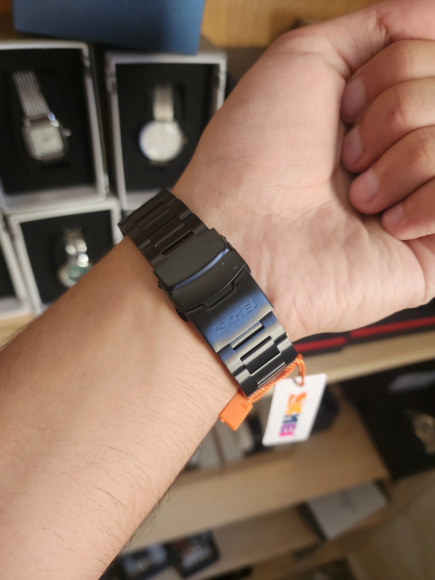 Skmei full black double mode