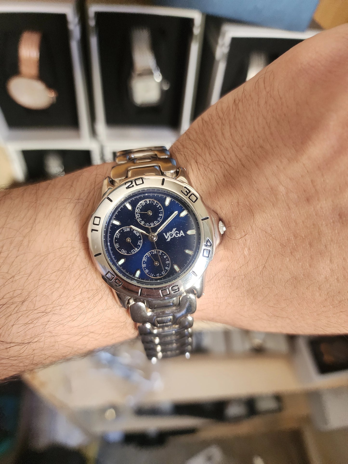Voga blue dial chrono