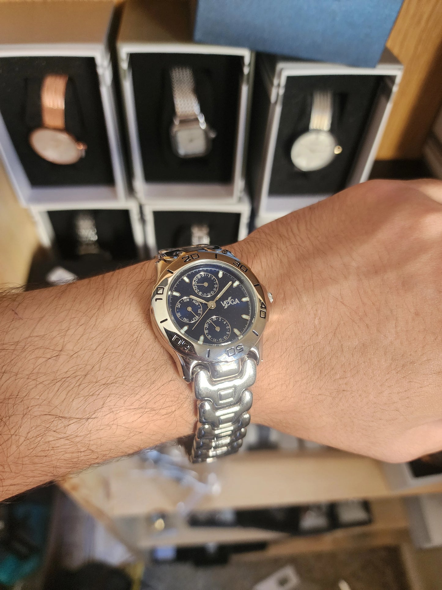 Voga blue dial chrono