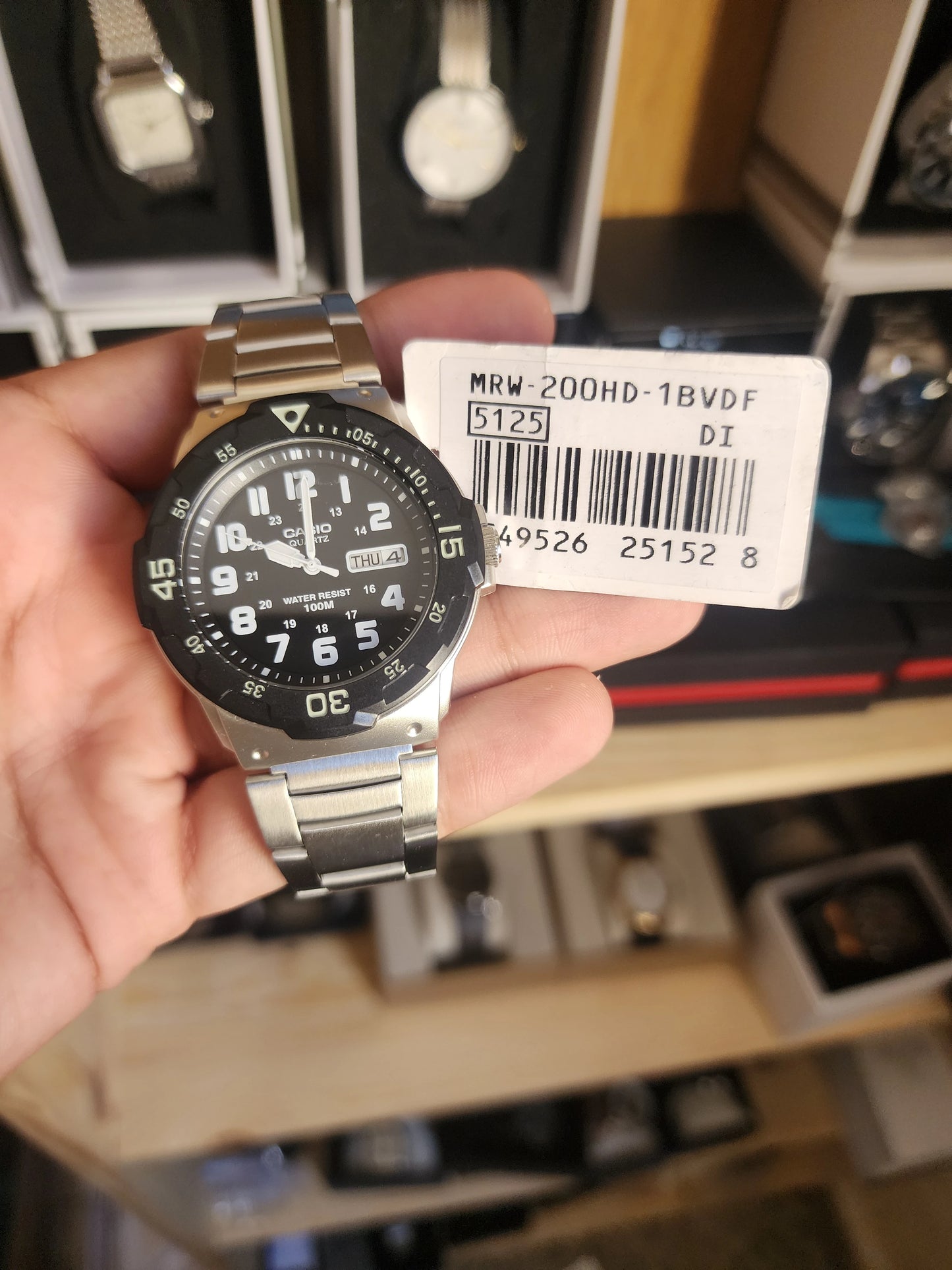 Casio MRW 200H steel black dial