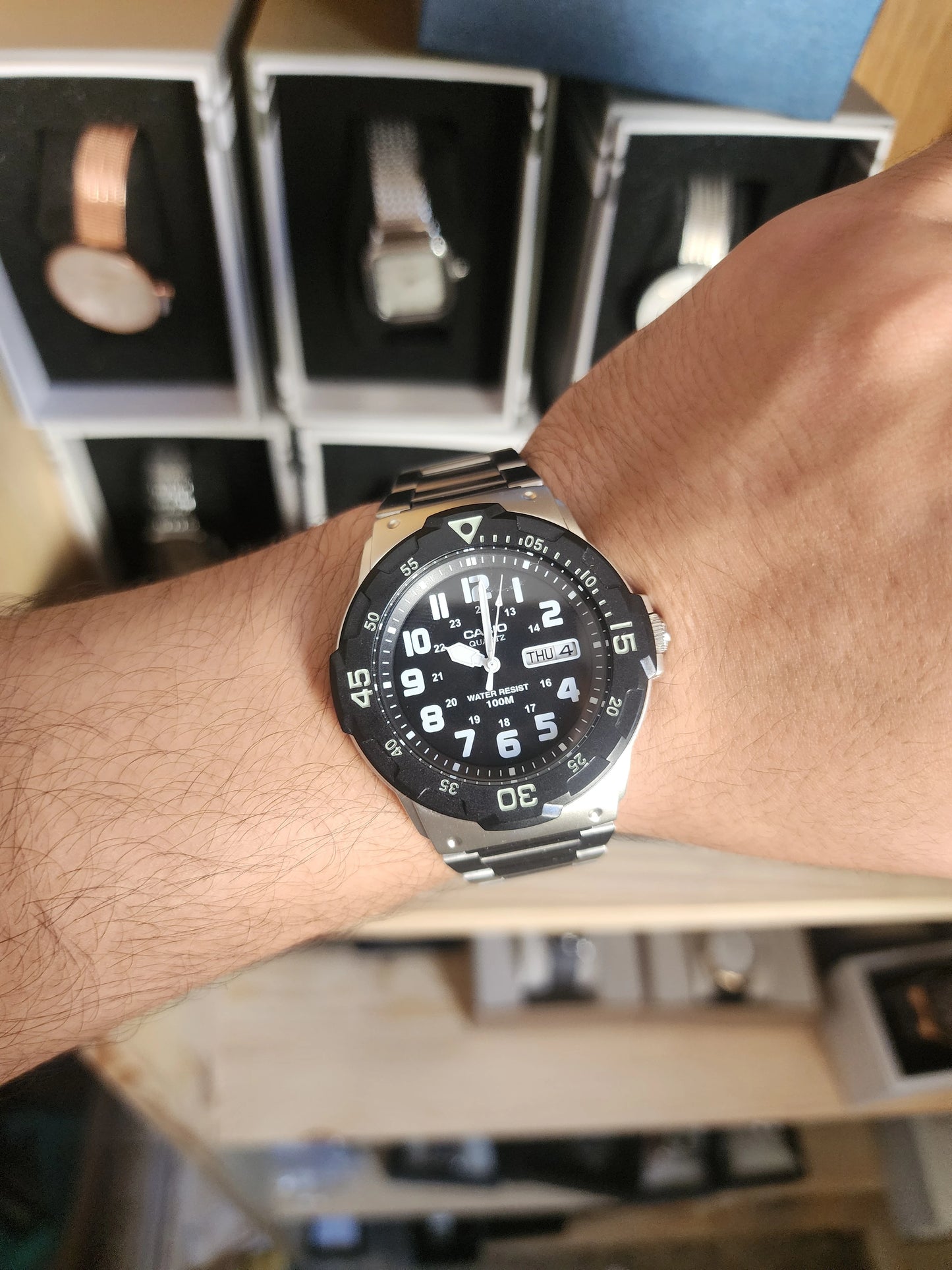 Casio MRW 200H steel black dial