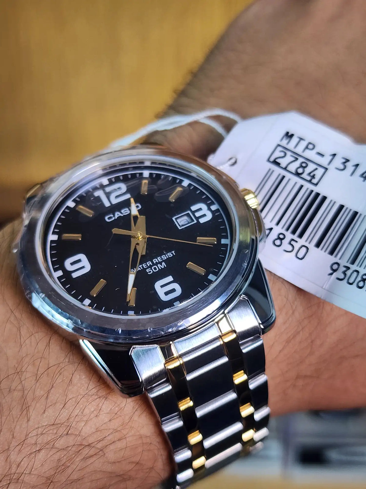 Casio 1314 two tone black dial