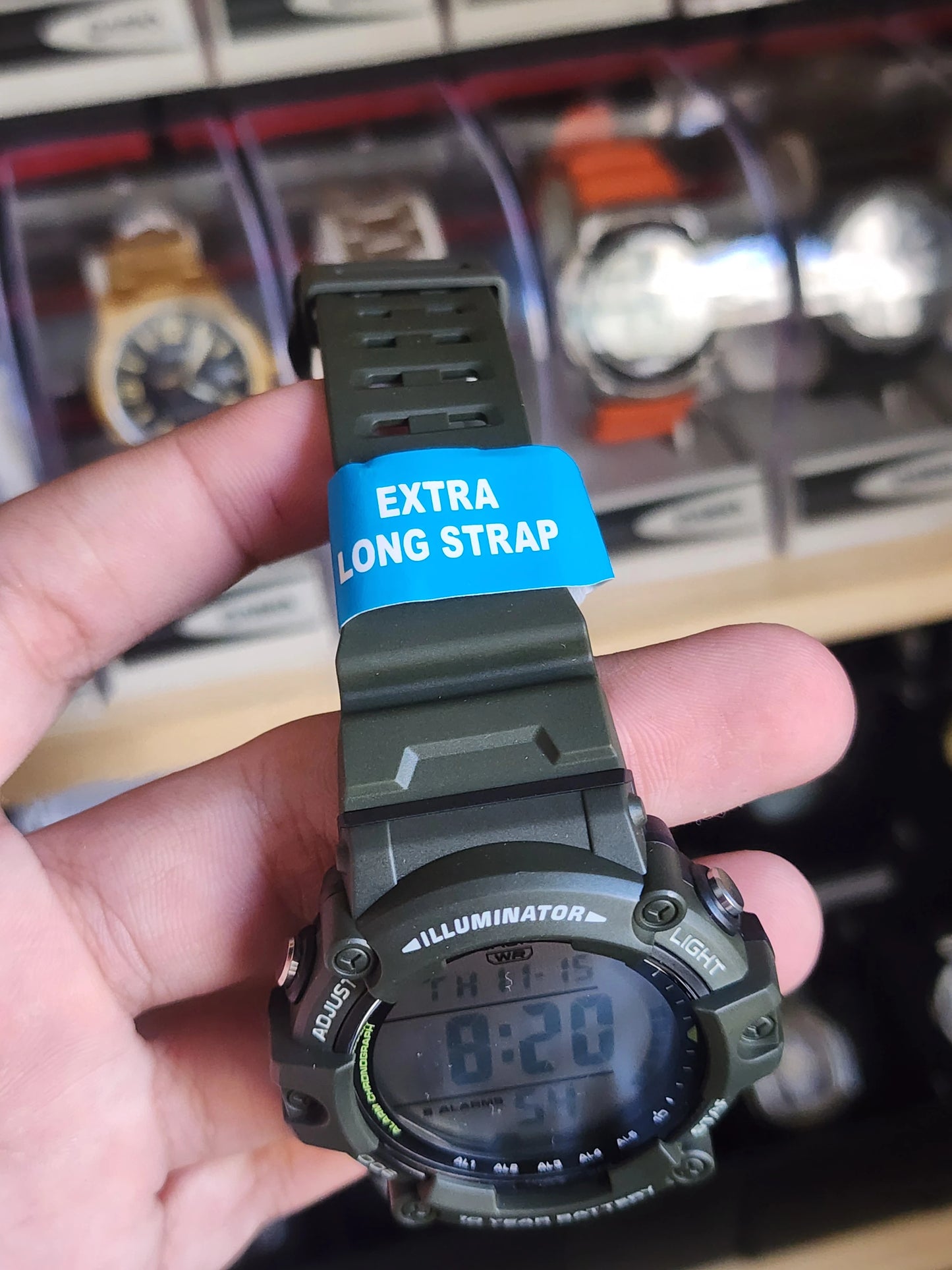 Casio AE1500 green military