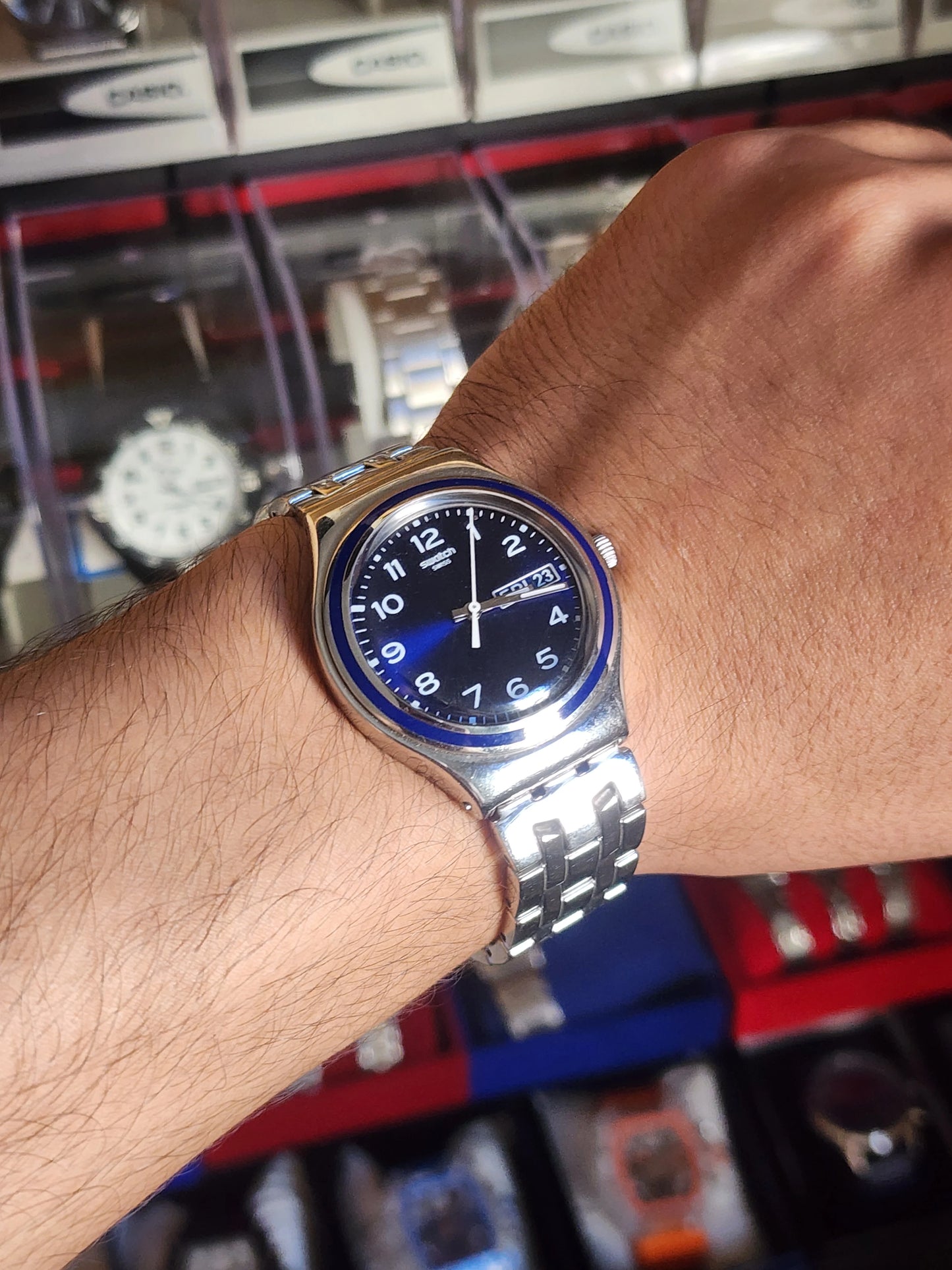 Swatch irony blue dial