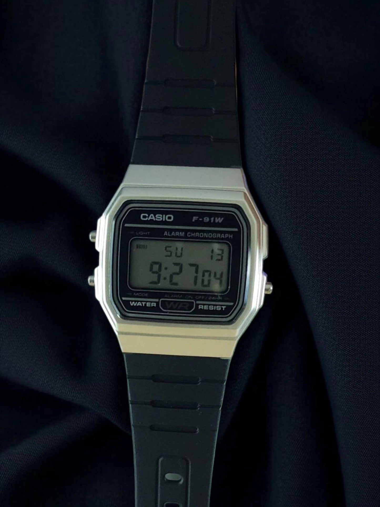 Casio original vintage silver silicone strap