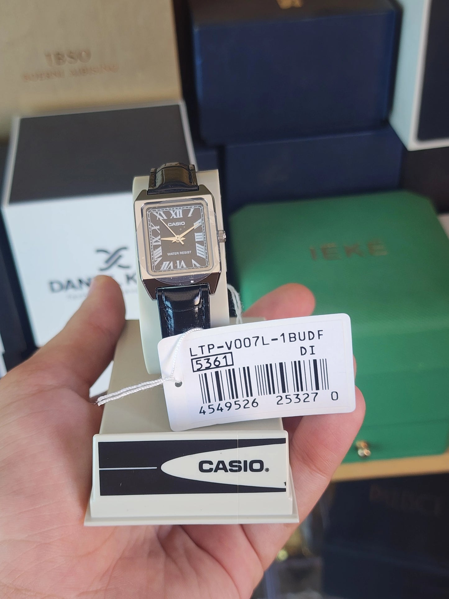 Casio LTP 007 black leather women