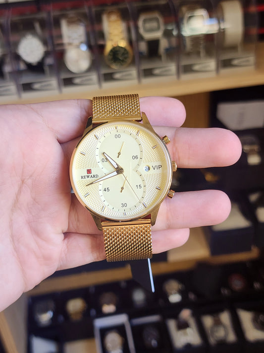 Reward full gold chronograph