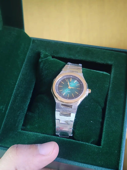 MIKHAIL women slim green ombre dial