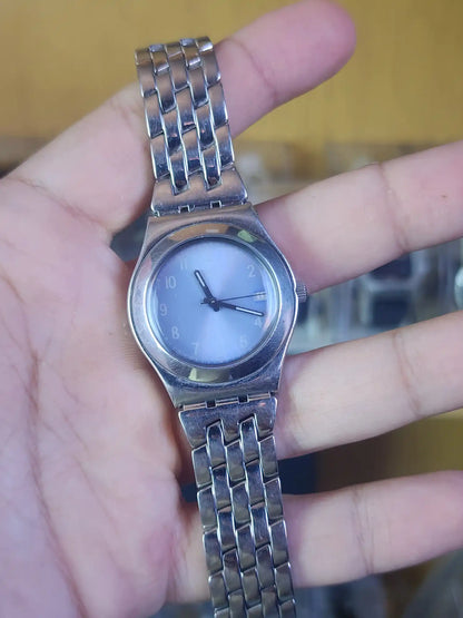Swatch ice blue dial women