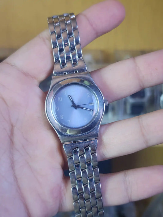 Swatch ice blue dial women