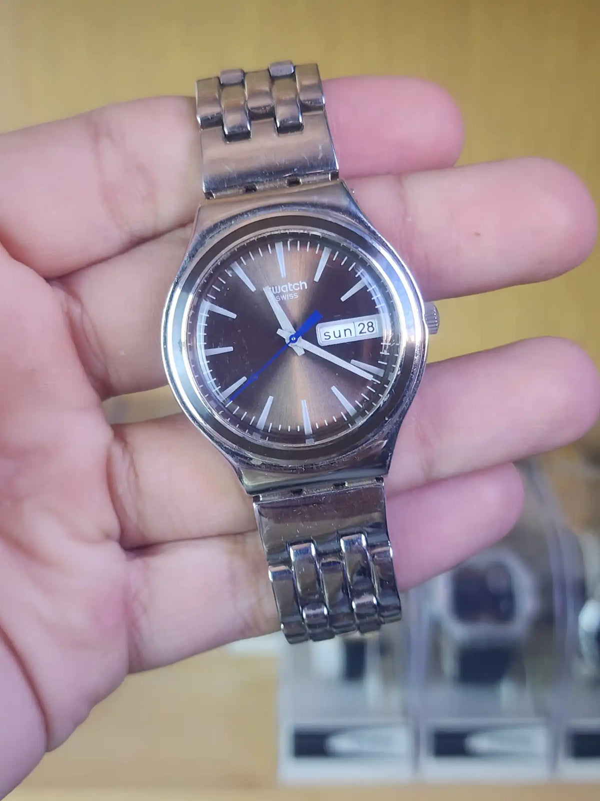 Swatch light bronze dial