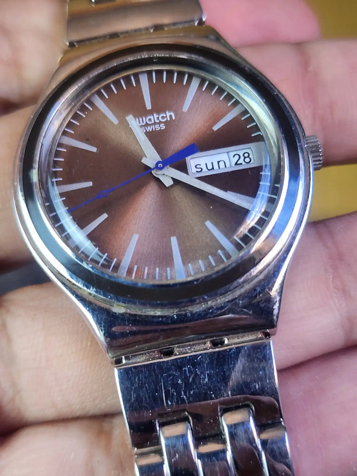 Swatch light bronze dial