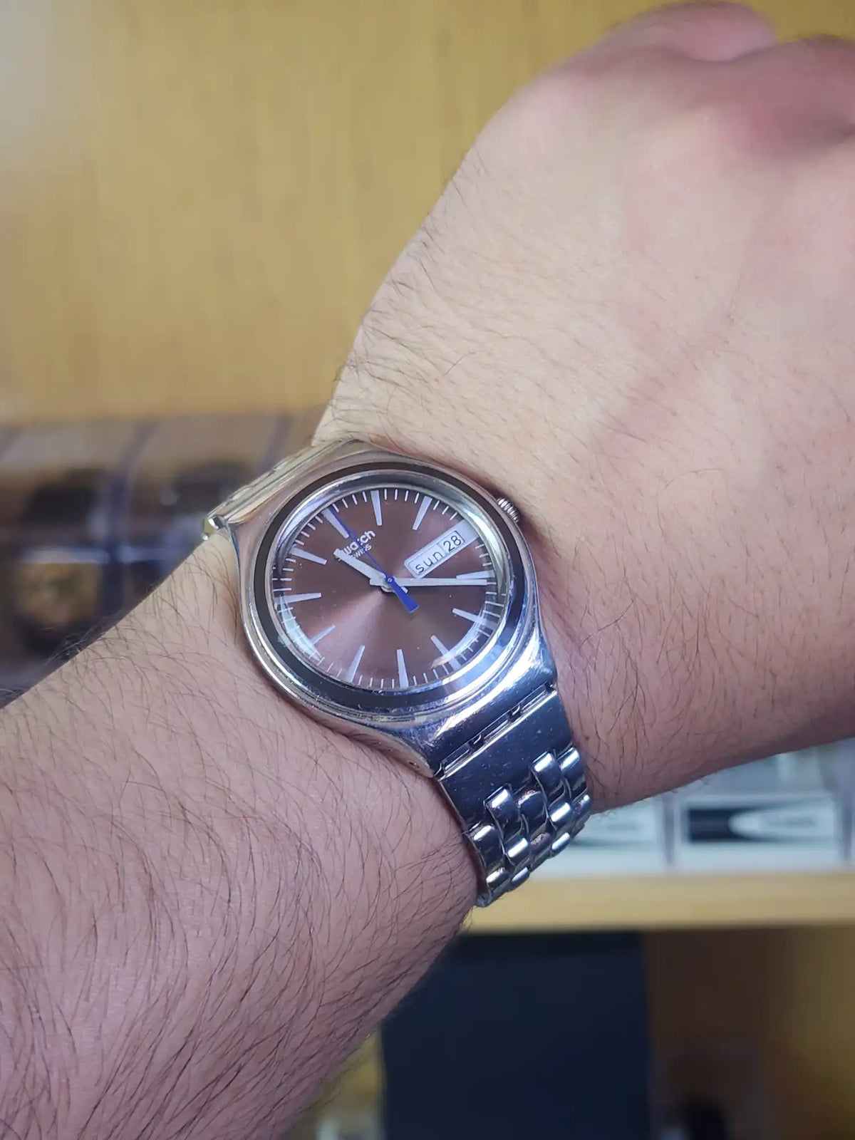 Swatch light bronze dial