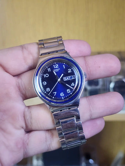 Swatch blue dial daydate