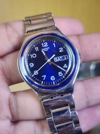 Swatch blue dial daydate