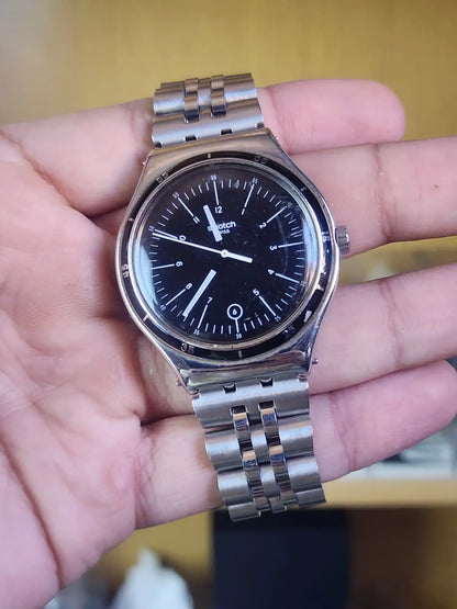 Swatch large black dial
