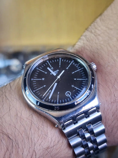 Swatch large black dial