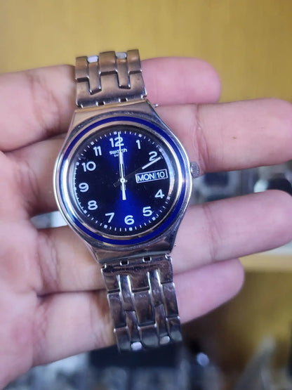 Swatch blue dial daydate