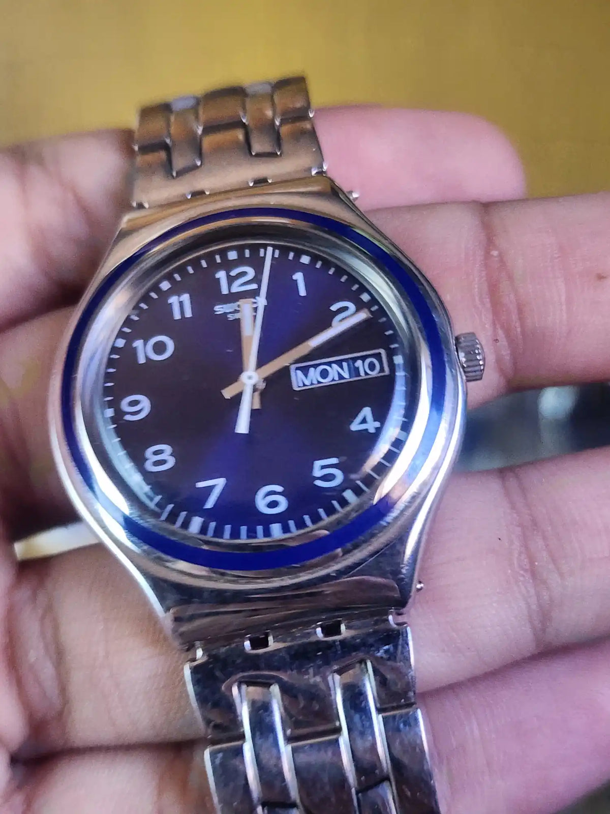 Swatch blue dial daydate