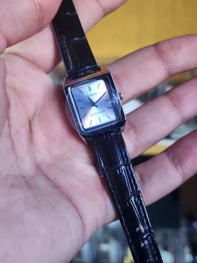 Casio LTP 007 black leather women