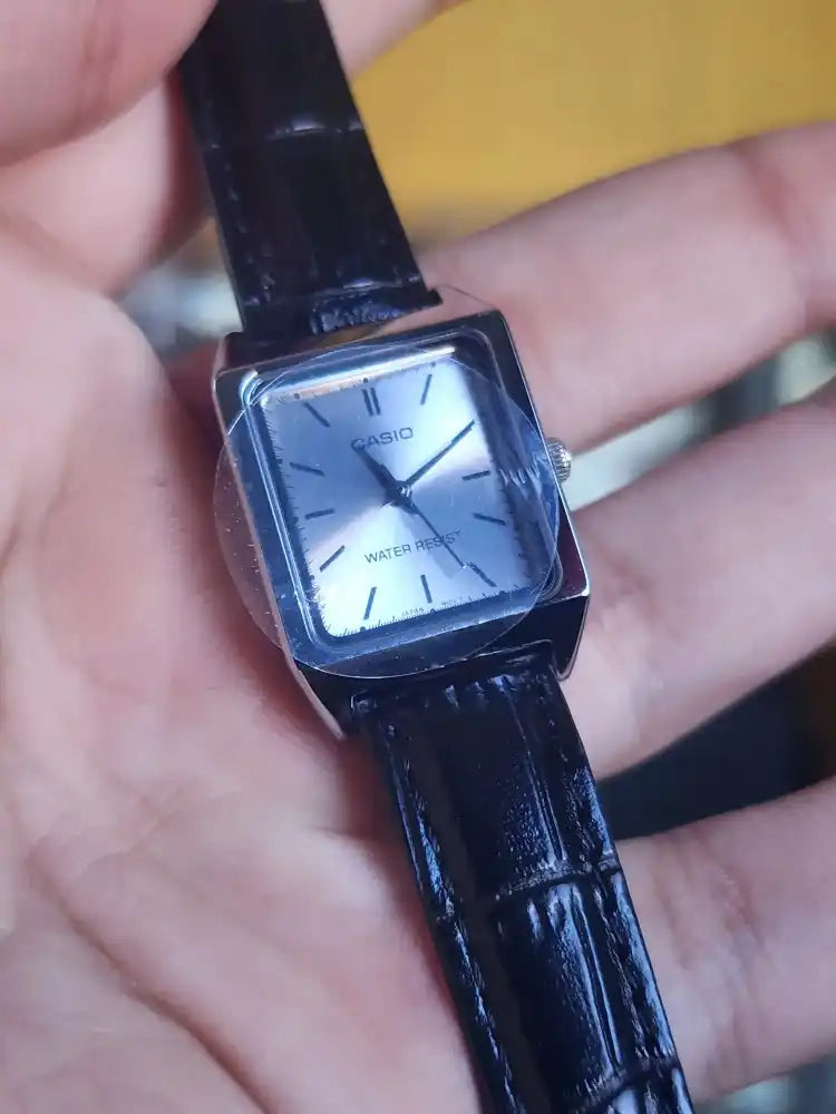 Casio LTP 007 black leather women