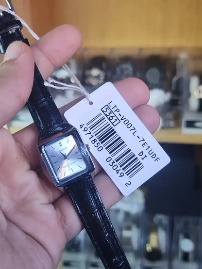 Casio LTP 007 black leather women