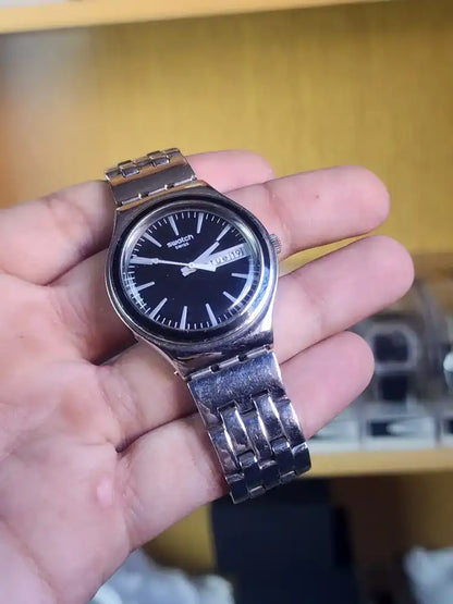 Swatch daydate black dial