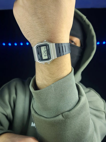 Casio original vintage silver silicone strap