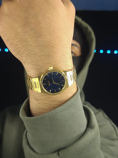 EXTRI full gold dark sea blue dial