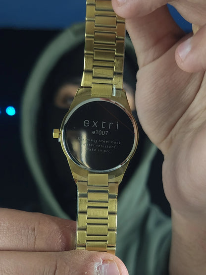 EXTRI full gold dark sea blue dial