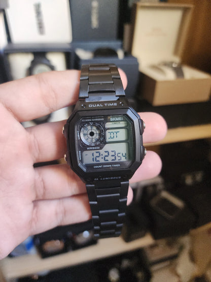 Skmei electronic full black