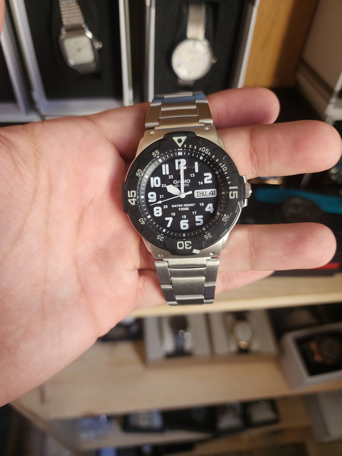 Casio MRW 200H steel black dial