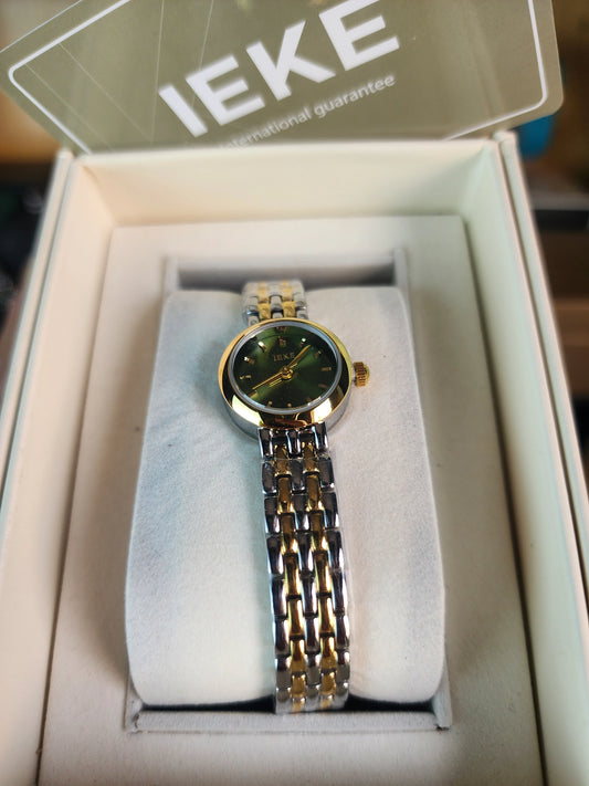 Ieke women classic two tone green dial
