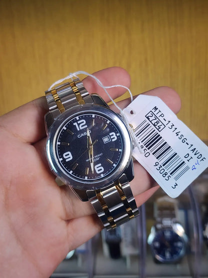 Casio 1314 two tone black dial