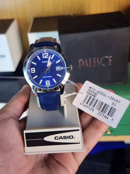 Casio mtp 004 leather blue