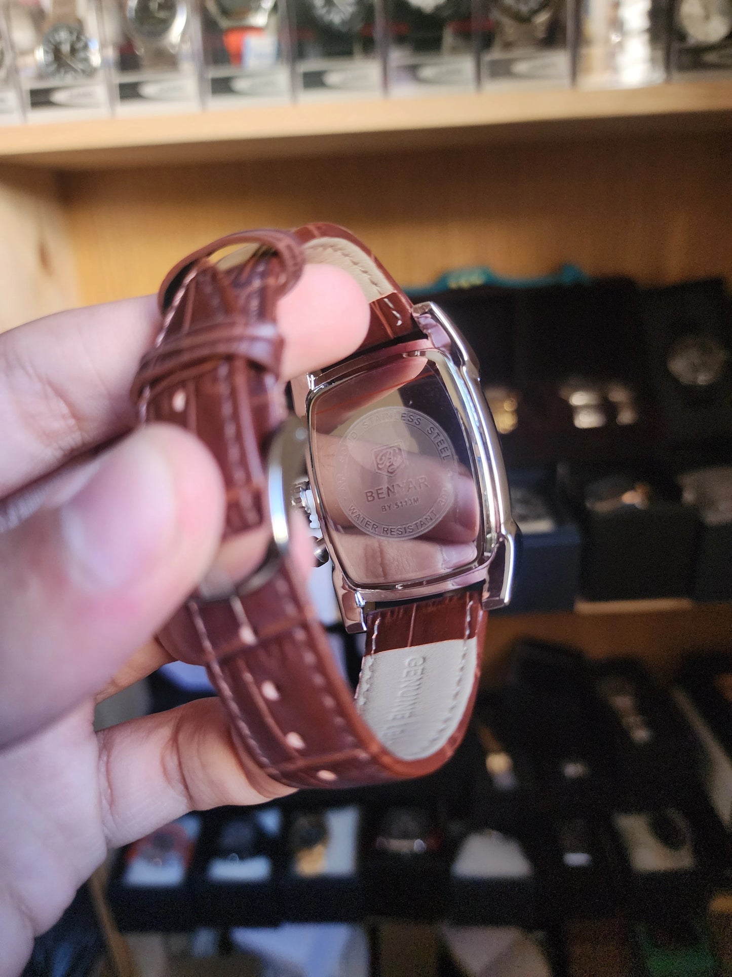 Benyar leather bracelet four eyes