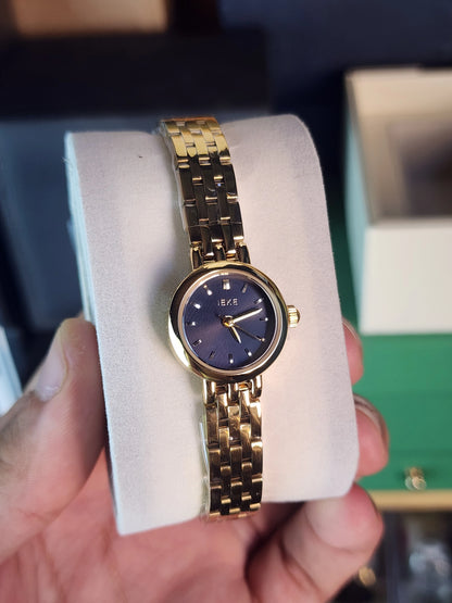 Ieke women round blue dial