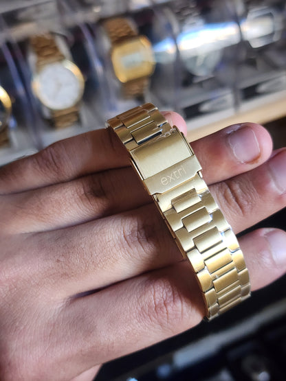 EXTRI full gold whit dial