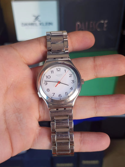 Swatch original white numbers