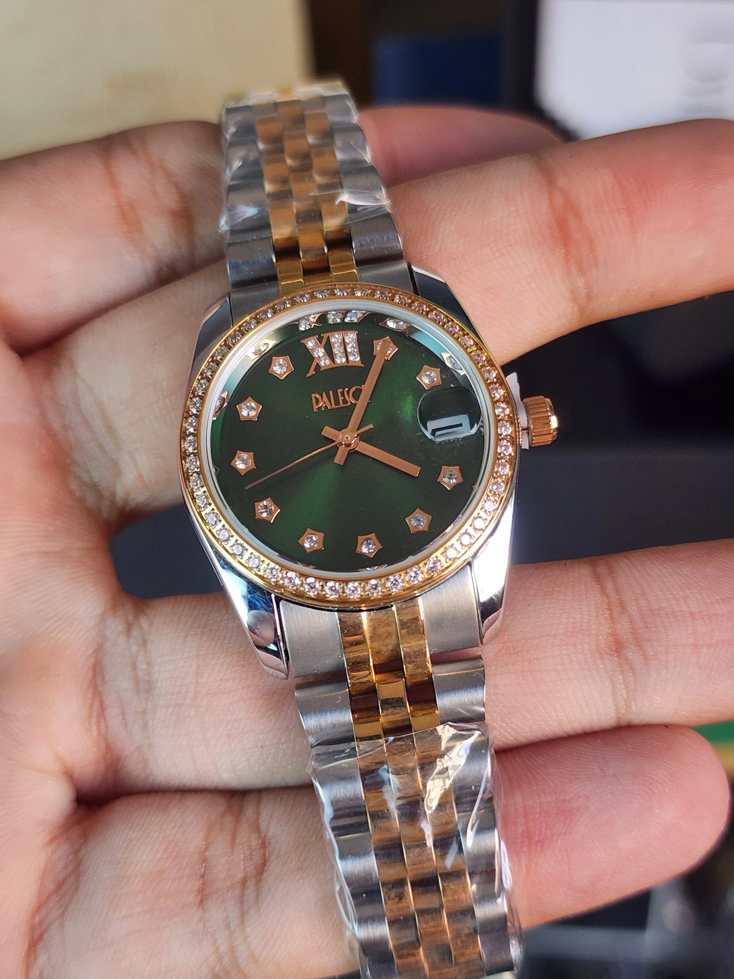 Palesce jubilee two tone olive green women